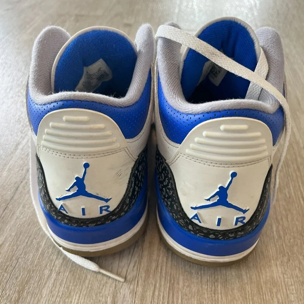 Mens Air Jordan Jordan 3 Retro 'Racer Blue' Sneakers CT8532-145 - 9.5